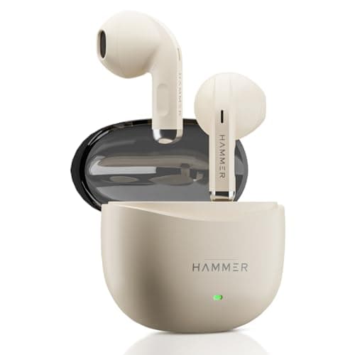 HAMMER Ultra Pods True Wireless Earbuds with in-Built Mic, 100H Standby Time, 1H Charging USB Type-C, 13mm Dynamic Drivers, 50H Playtime, BT v6.0 Conn...