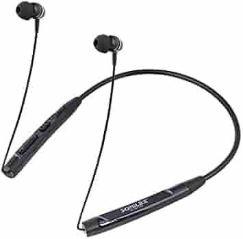 Sonilex BT114 Magnet Wireless Neckband Bluetooth Earphone 5.0,24H Talk time, Earphone Headset Earbud Portable Headphone Handfree, Sweatproof, Noise Cancellation (Zed Black) (SL-BT-114-ZBLACK)