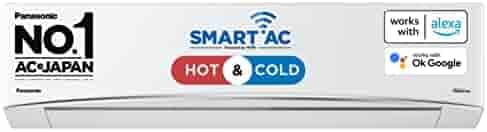 Panasonic 1.5 Ton Hot and Cold Wi-Fi Inverter 3 Star Smart Split AC (Copper, Auto -Convertible, Twin Cool, Shield Blu Anti-Corrosion Technology, PM 2.5 Air Purification, CS/CU-KZ18YKYF, 2022 Model)