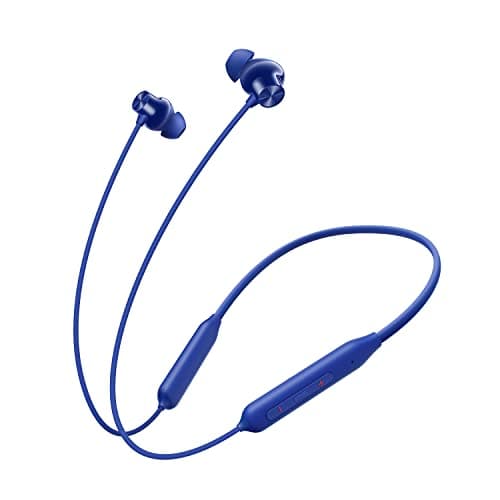 Bullets Wireless Z2 Bluetooth Earphones with Mic, 45dB Hybrid ANC, 12.4mm Bass Drivers, Fast Charge, Compatible with OnePlus (Beam Blue) (AS-36