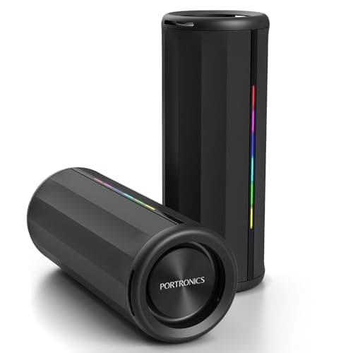 Portronics Nova 40W Portable Bluetooth Speaker with Dual Passive Radiator, Upto 5 Hours Playtime, RGB LED Lights, Bluetooth 5.3V, TWS Mode, Handsfree ...