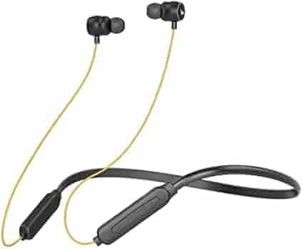UBON Bluetooth Earphone CL-351, Mahabali Series v5.0 Bluetooth Lightweight Wireless Neckband with with Mic,Up to 15 Hours Playtime, Magnetic Earbuds, Lightweight v5.0 Bluetooth Headset For Running, Gyming & Travelling (Black)