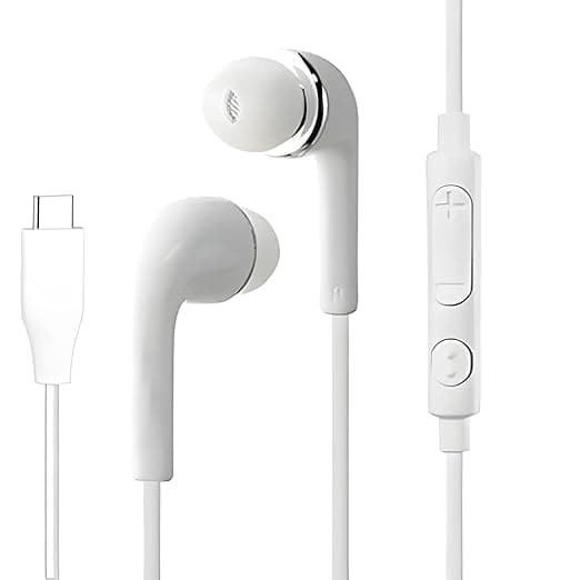 Original Wired Earphones Compatible with Samsung IC050 Type-C Earphone, White
