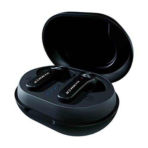 (Renewed) Hammer Airflow 2.0 TWS Earbuds with Bluetooth 5.0, Made in India, Type-C Charging, Smart Touch Control, IPX4 Rated SweatProof, Stereo Sound, Upto 12 Hours Playback, Passive Noise Cancellation (Black)