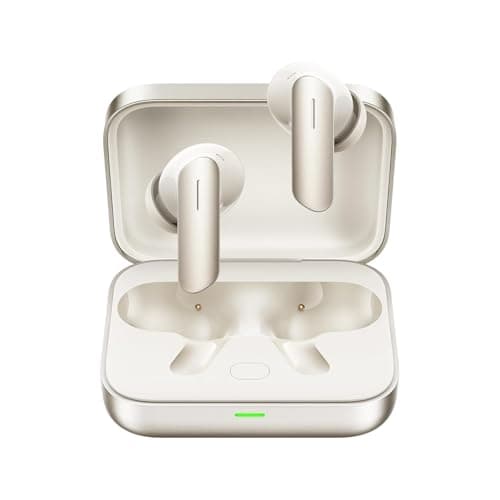 Original Wireless Earbuds for Realme Buds Air 7, with Deep Bass 12.4mm Drivers, 52dB Active Noise Cancellation, Ultra-Fast Type-C Charging Case (Ivory...