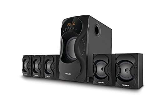 (Renewed) PHILIPS SPA5162B 5.1 Channel Auxiliary Multimedia Speakers