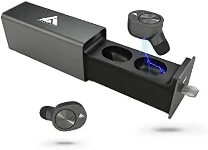(Renewed) Boult Audio AirBass Twinpods True Wireless Bluetooth 5.0 Earphones with mic and Charging case Dual Connectivity Headset IPX5 Sweatproof Deep Bass Monopod Feature (Gray)