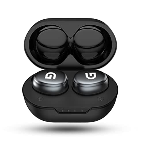 GIZMORE TWS 804 Bluetooth 5.0 in-Ear Wireless Earbuds with Noise Isolation, HD Stereo Sound, IPX4 Water Resistance, 20Hrs Playtime, Type-C Charging, Touch Control and Voice Assistance (Black)