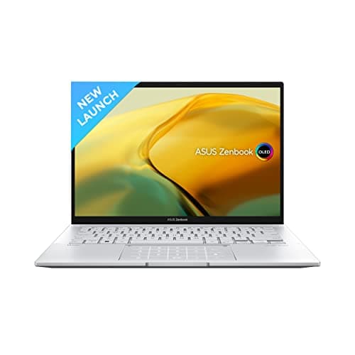 ASUS Zenbook 14 OLED (2023), Intel Core i5-1340P 13th Gen, 14" (35.56 cm) 2.8K 90Hz OLED, Thin & Light Laptop (16GB/512GB SSD/Iris Xe/Win 11/Office 2021/75W Battery/Silver/1.39 kg), UX3402VA-KN542WS