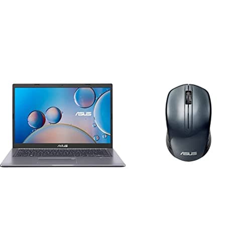 ASUS VivoBook 14 (2021), 14-inch (35.56 cm) HD, Intel Core i3-1005G1 10th Gen, Thin and Light Laptop, X415JA-BV311WS + ASUS WT200 Wireless Mouse, Blue