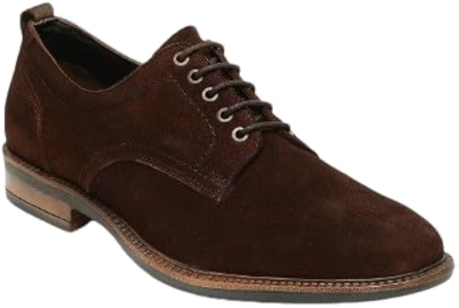 Teakwood Men Brown Solid Suede Lace up Shoes
