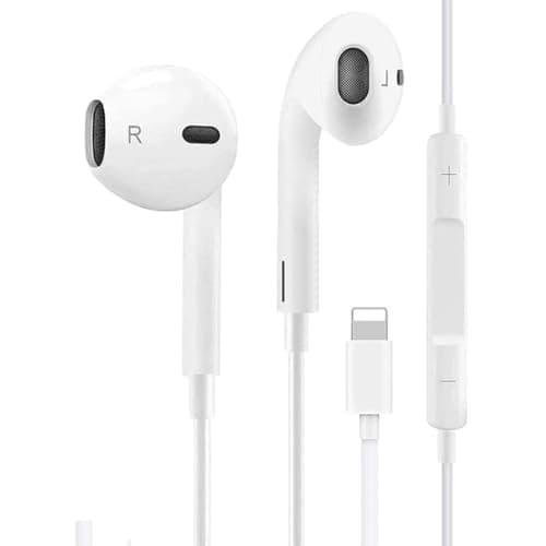 [Orginal] Earphones for Apple Earbuds, iPhone Wired with Lightning Connector [Apple MFi Certified] Earphones with Volume Control Music and Calling Hea...