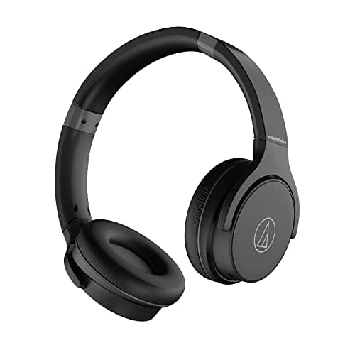 Audio-Technica ATH-S220BT Wireless On-Ear Headphone, Upto 60 Hours Playtime, Bluetooth v5.0, Built-in-Mic, Lightweight, 10 min Rapid Charge-Black