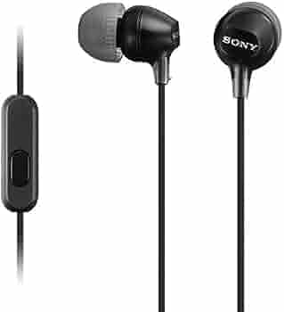 (Renewed) Sony MDR-EX15AP EX Stereo Headphones with Mic (Black)