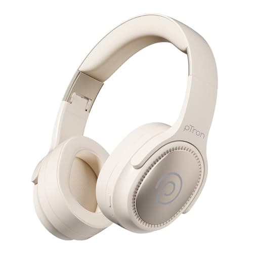 pTron Studio Pro w/ 65Hrs Playtime, Wireless Over Ear Headphones w/HD Mic & AI-ENC, Low-Latency Game & Music, 40mm Drivers, BT5.4, Dual Device Pairing...