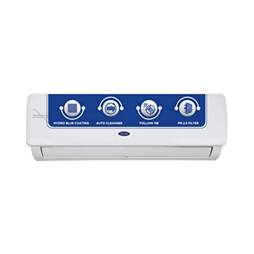 Carrier 1.5 Ton 3 Star Fixed Speed Split AC (Copper,Auto Cleanser, Economic Sleep Mode, High Density Filter for Dust Filtration, 2023 Model,ESTER Ex+ CAS18ES3R32F0,White)