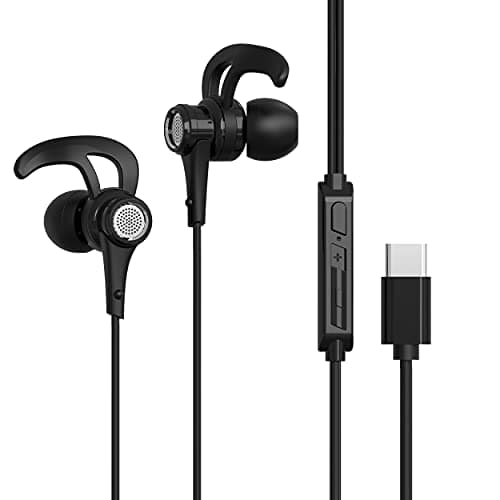 Foxin in-Ear Sweat-Proof Wired Earphones with 10 mm Bigg Bass Driver, in-line Mic, Noise Cancelling Headset with 1.2m Tangle-Free Cable for iOS and Android Smartphones (CM5-Black)