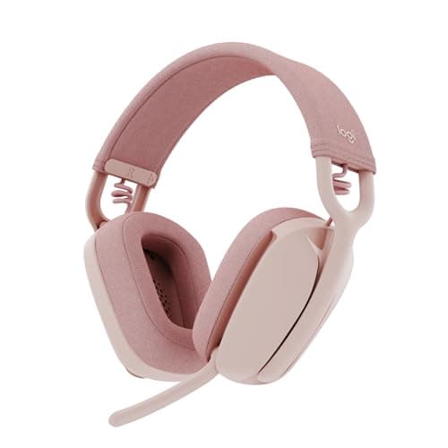 Logitech Zone Vibe 100 Lightweight Wireless Over-Ear Headphones with Noise-Cancelling Microphone, Advanced Multipoint Bluetooth Headset, Works with Te...