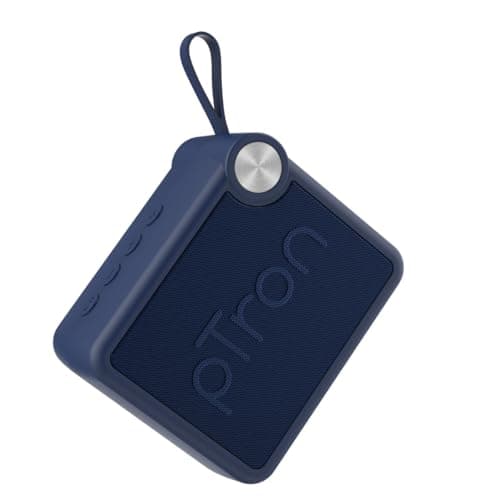 pTron Funk Rap 10W Mini Bluetooth Speaker with Pristine Sound, 8 Hours Playtime, Multi-Playback Modes-BT5.4/TF Card/USB, Front Metal Grill, Type-C Fas...