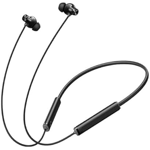 Original Wireless Neckband for Realme 5 ANC Earphones with Active Noise Cancellation, Long Playback Time, HD Mic, Magnetic Earbuds, Lightweight Design(Black)