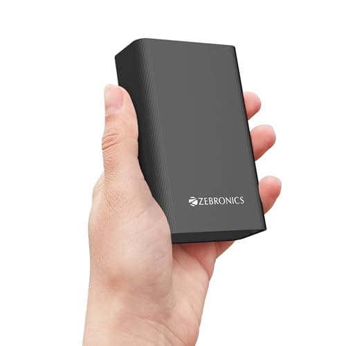 ZEBRONICS EnergiTank 20MR1, Metal Power Bank, 20000 mAh, 22.5W Super Fast Charging PD 3.0 (PPS), Dual Type C & USB Port, LED Indicator, for iPhone, An...