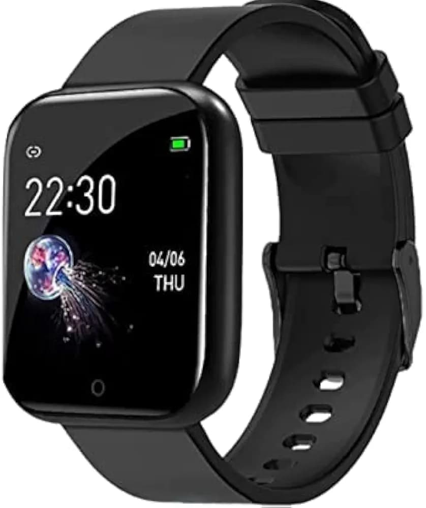 BITZAG ID116 Plus Bluetooth Fitness Smart Watch for Men Women and Kids Activity Tracker (Black)