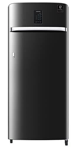 Samsung 209L 3 Star Inverter Direct-Cool Single Door Digi-Touch Curd Maestro Refrigerator (RR23C2J33BX/HL,Luxe Black) 2023 Model