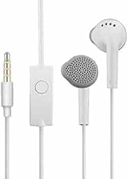 D2Q YS Earphones for Samsung Mobiles with Ultra Bass and Mic with 10mm Dynamics Drivers Compatible for All Samsung Smartphone (3.5mm Jack, White) Pack of 2