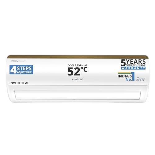 Voltas 1.5 Ton 5 Star Inverter Split AC (Copper, 5-in-1 Adjustable Mode, Anti-dust Filter, 2024 Model,185V Vertis Smart Elite Gold, White)
