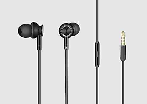 Aiwa ESTM-101 Wired in Ear Earphone with Mic (Black)