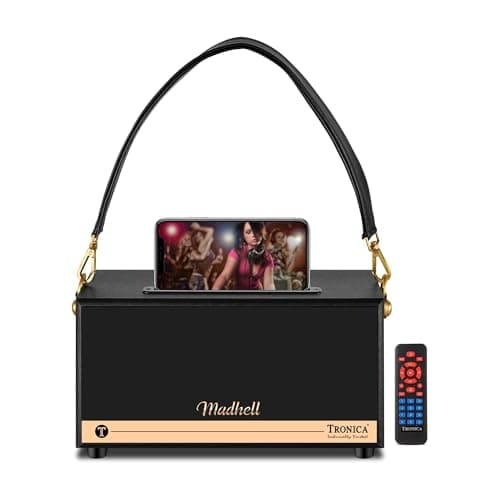 TRONICA MADHELL Wireless Bluetooth Speaker with 20W RMS Stereo Sound, Display & Remote,TWS Feature, bettary Enabled Up to 4-5 hr Total Playtime, Multi...
