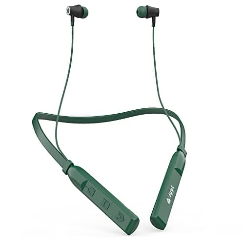 AROMA NB119B Brio Wireless Neckband  Up to 60H Playtime | Dual Pairing | Fast Charging | Heavy Bass (Raging Green)