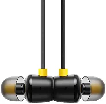 Earphones Headphones for Realme U1 Earphone Original Like Wired Stereo Deep Bass Head Hands-free Headset Earbud With Built in-line Mic, With Premium Quality Good Sound Call Answer/End Button, Music 3.5mm Aux Audio Jack (MS-8, Black)