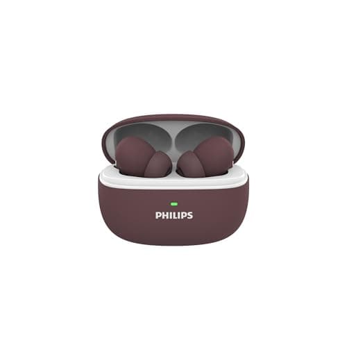 PHILIPS TAT1150RD/94 Premium Wireless Earbuds with ANC,Quad Mic ENC,Up to 55 Hr Playtime,13mm Neodymium Drivers,Multipoint, ergonomically Designed,IPX...
