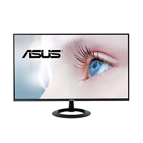 ASUS 23.8” 1080P Monitor (VZ24EHE) - Full HD, IPS, 75Hz, 1ms, Adaptive-Sync/FreeSync, Low Blue Light, Flicker Free, Ultra-Slim, VESA Mountable, Frameless, HDMI, VGA