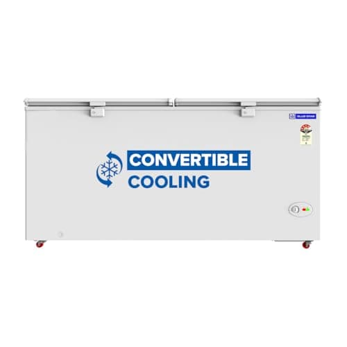 Blue Star HT4-N575, 575 Liter Hard Top Double Door Deep Freezer (515 Liter, White, 4-star)