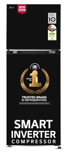 LG 276 L, 2 Star, Smart Inverter, Smart & Dairy Mode, Frost-Free Double Door Convertible Refrigerator (GLT2826XWOB, Onyx Black, Multi Air Flow, Fresh ...