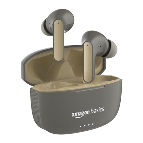 Amazon Basics TWS in-Ear Earbuds (AB-A8) with Fast Charging up to 50 Hours of Playtime | Dual 10mm Driver | IPX4 Water-Resistance | Bluetooth 5.3 | Ch...