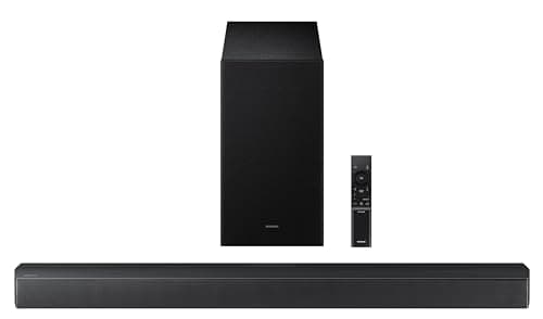 Samsung 370 W 3.1 ch Soundbar with Dolby Audio | DTS Virtual:X | Q-Symphony | Center Speaker | 3D Surround Sound | HDMI ARC | Optical in | Bluetooth | USB | Wireless Subwoofer (HW-B650F/XL, Black)