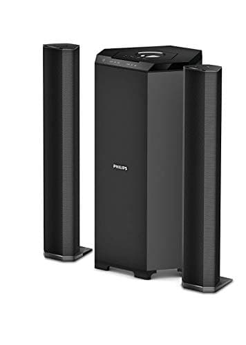 Philips Audio MMS8085B/94 2.1 Channel 80W Multimedia Speaker System with Convertible Soundbar & Multi-Conn