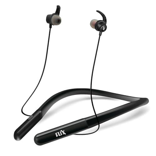 FLiX (Beetel Blaze N23 in-Ear Bluetooth v5.4 Neckband, 10mm Super Bass Drivers, Smart Magnetic Ear tip, Quick Charge, 3 Equalizer Preset, Dual Paring,...