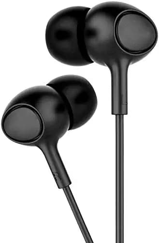 Trost Seven-X Series Wired Earphones with Microphone Mic/High Bass in Ear Headphones Compatible All 3.5mm Jack!