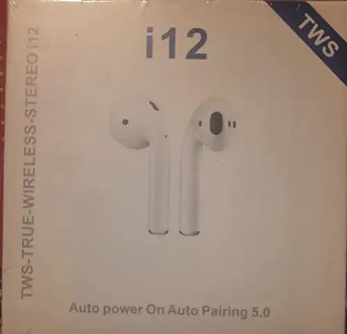 I12 Bluetooth Truly Wireless in Earphone with Mic (White)
