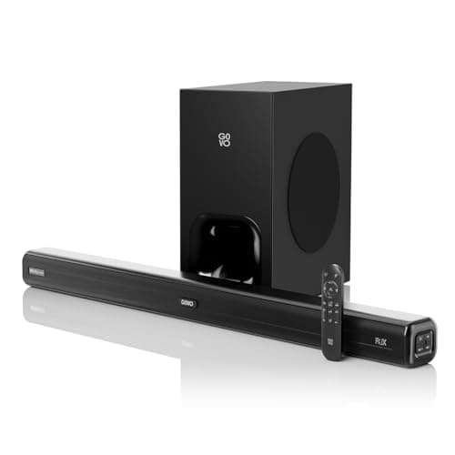 GOVO GoSurround 880 Dolby Digital | 240W Sound bar, 2.1 Channel Home Theatre, 6.5" subwoofer, HDMI, OPT, AUX, USB & Bluetooth, 3 Equalizer Modes, Styl...