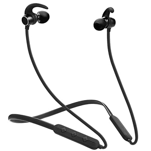 Bluetooth Earphones for OnePlus Nord 2 5G Earphone Original Sports Bluetooth Wireless with Deep Bass and Neckband Hands-Free Calling inbuilt With Mic, Extra Deep Bass Hands-Free Call/Music, Sports Earbuds, Sweatproof Mic Headphones with Long Battery Life and Flexible Headset ( SG12,TO-255,BLACK)