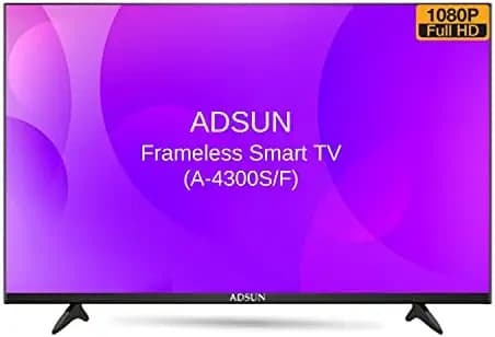 ADSUN 109 cm (43 Inches) Full HD Smart LED TV A-4300S/F (Black) (2021 Model)