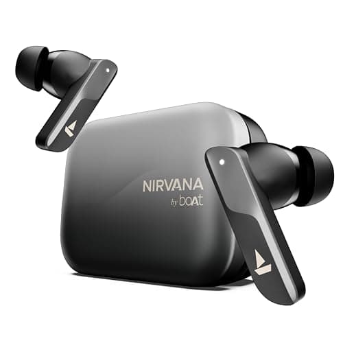 boAt New Launch Nirvana X TWS,Knowles Dual Drivers,Hi-Res Audio LDAC,App Support,4Mic ENx,Dual Pair,Spatial Audio,Fast Charge, Bluetooth Earbuds, TWS ...