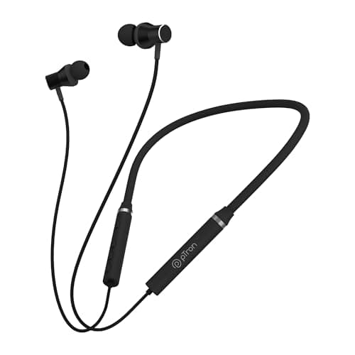 pTron Tangentbeat Bluetooth 5.0 Wireless Headphones with Deep Bass, Ergonomic Design, IPX4 Sweat/Waterproof Neckband, Magnetic Earbuds, Voice Assistan