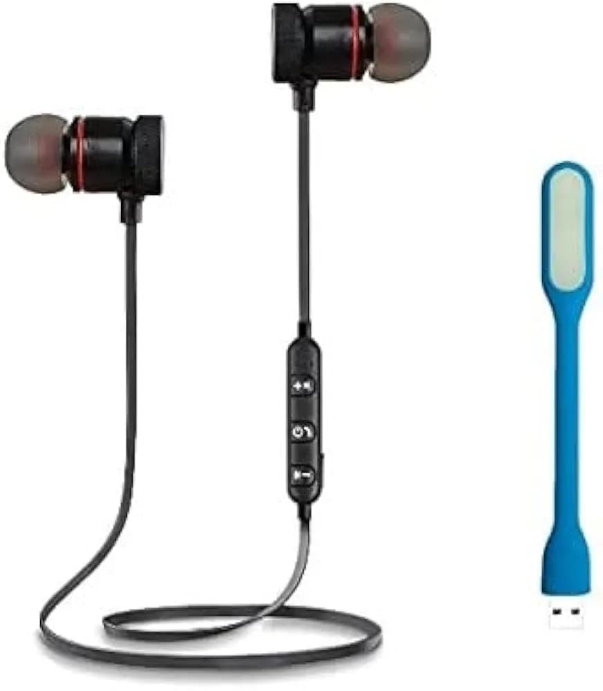 QOCXRRIN PR Wireless Bluetooth in Ear Earphone with Mic & Mobile Holder Stand (Multicolour)