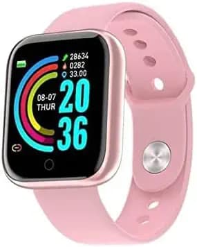 Lightard D20 Bluetooth Fitness Watch with Heart Rate Activity Tracker Waterproof Body, Step and Calorie Counter, Blood Pressure, Activity Tracker for Men/Women - Pink